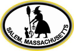 Witch Oval Salem Massachusetts Sticker