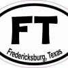 Oval FT Fredericksburg Texas Sticker