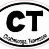 Oval CT Chattanooga Tennessee Sticker