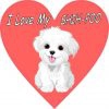 Heart I Love My Shih-Poo Sticker