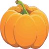 Left Stem Pumpkin Sticker