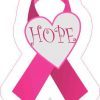 Hope Breast Cancer Ribbon Sticker