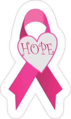 Hope Breast Cancer Ribbon Sticker