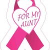 For My Aunt Breast Cancer Ribbon Sticker