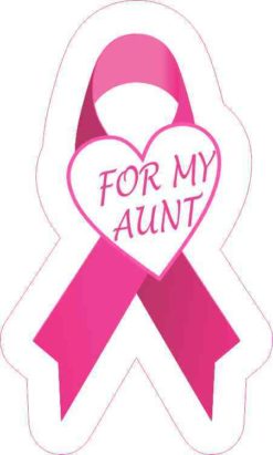For My Aunt Breast Cancer Ribbon Sticker