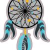 Gold and Turquoise Dream Catcher Sticker