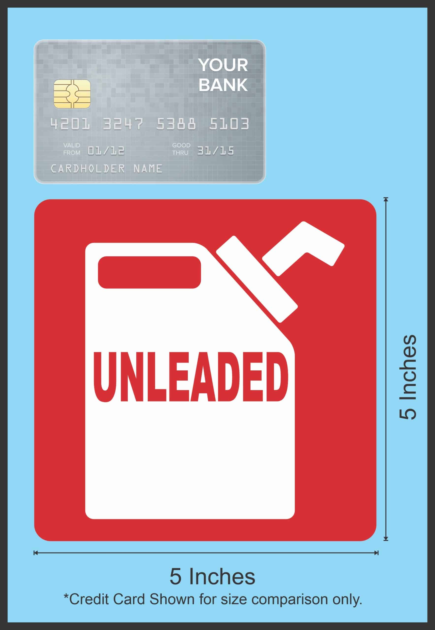 5in x 5in Unleaded Magnet - Image 4