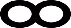 Black Infinity Symbol Sticker