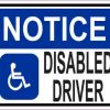 Notice Disabled Driver Magnet