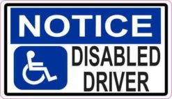Notice Disabled Driver Magnet