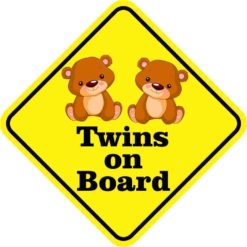 Girl Twins on Board Bumper Sticker