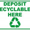 Deposit Recyclables Here Magnet