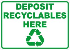 Deposit Recyclables Here Magnet