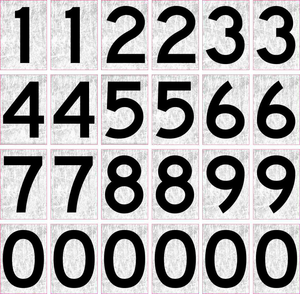 Distressed Background Mailbox Number Stickers