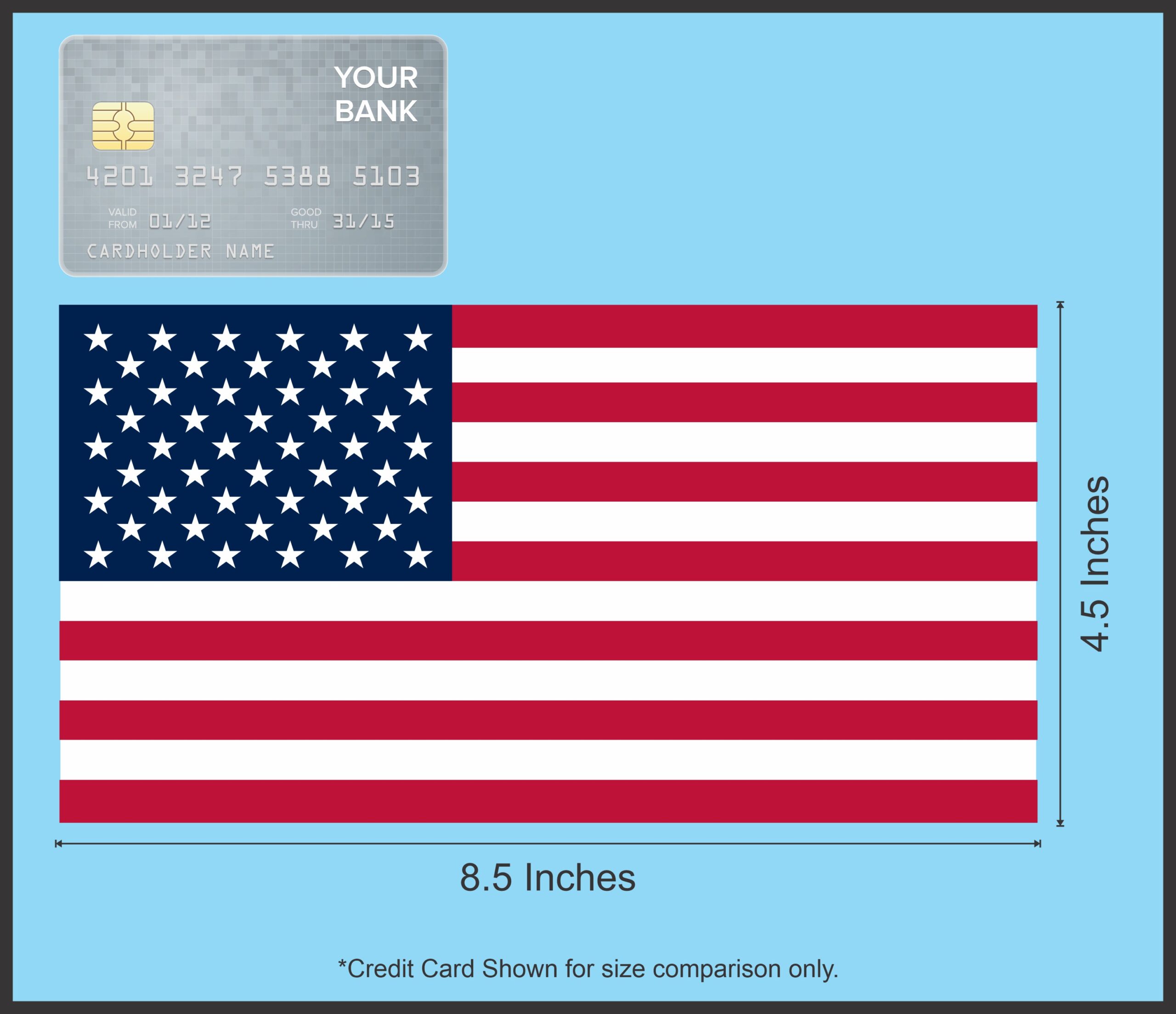 8.5in x 4.5in American Flag Magnet