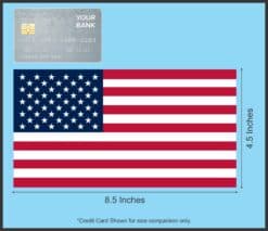 8.5in x 4.5in American Flag Sticker
