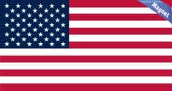 8.5in x 4.5in American Flag Magnet