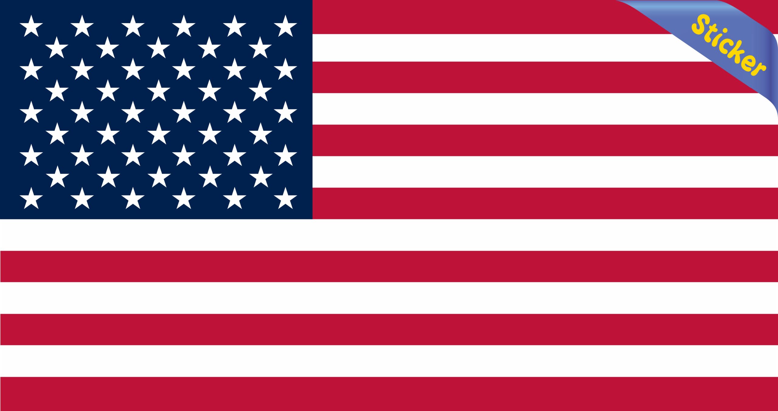 8.5in x 4.5in American Flag Sticker
