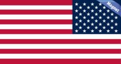 8.5in x 4.5in Retreating American Flag Magnet
