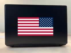 8.5in x 4.5in Retreating American Flag Sticker
