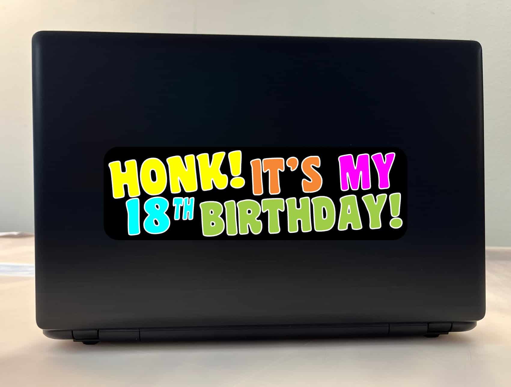 10in x 3in Honk! It's My 18th Birthday Bumper Sticker