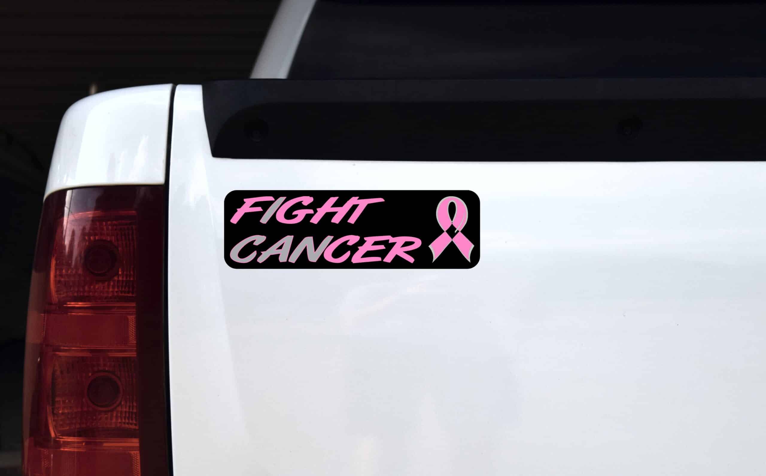 10in x 3in I Can Fight Cancer Bumper Sticker