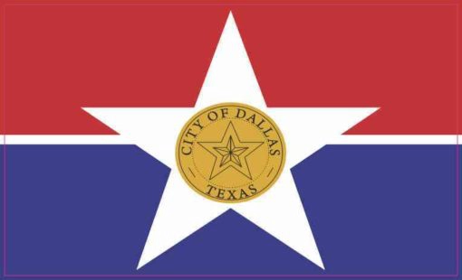 Dallas Texas Flag Sticker