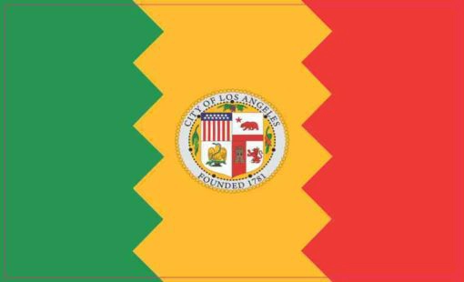 Los Angeles California Flag Sticker