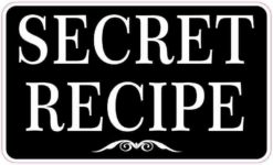 Secret Recipe Sticker