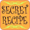 Patterned Orange Secret Recipe Sticker