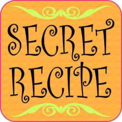 Patterned Orange Secret Recipe Magnet