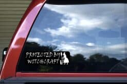 10in x 3in Protected by Witchcraft Sticker
