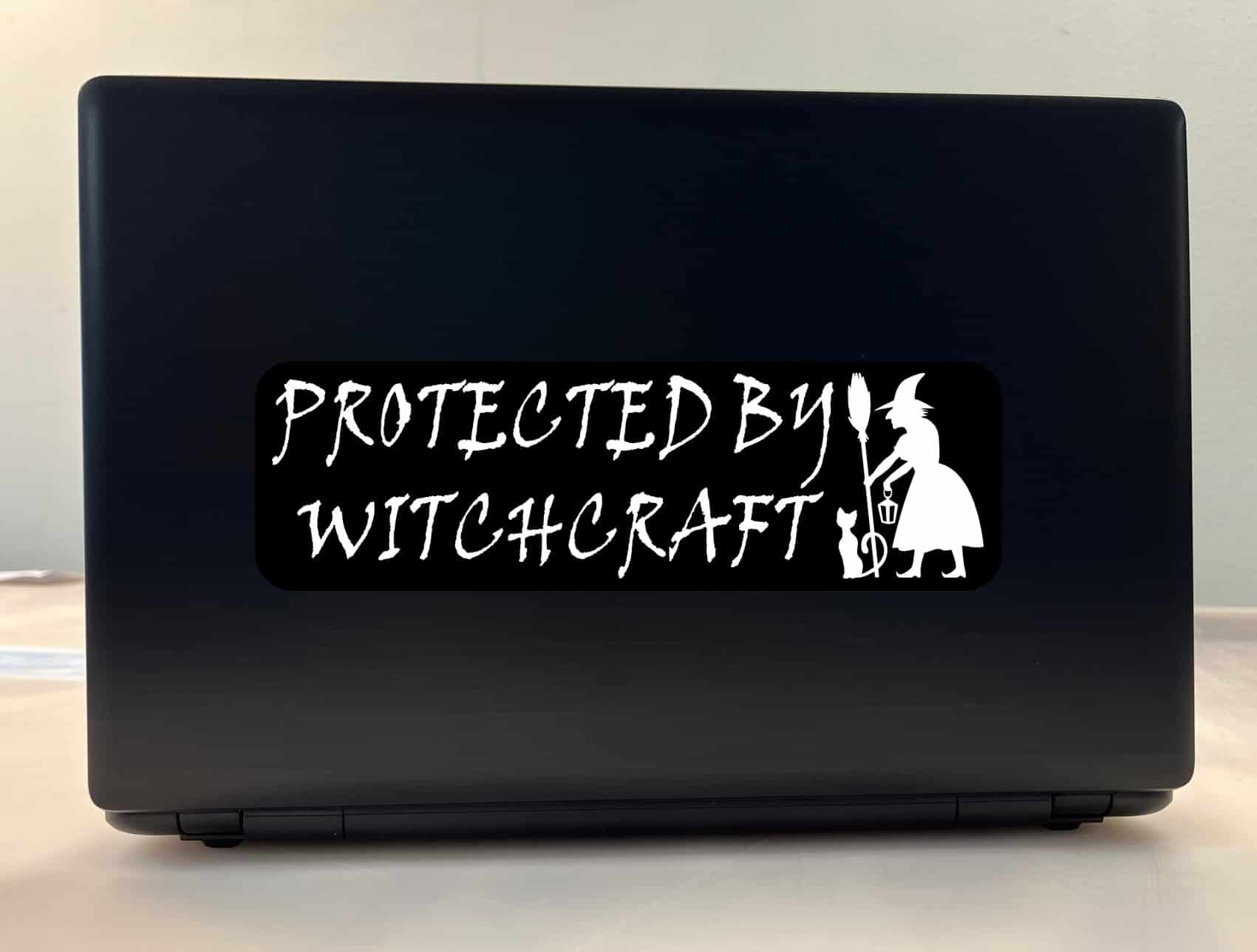 10in x 3in Protected by Witchcraft Sticker