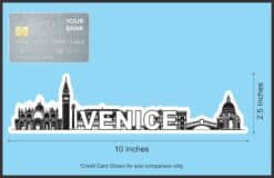 10in x 2.5in Venice Skyline Sticker