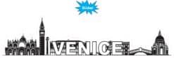 10in x 2.5in Venice Skyline Sticker