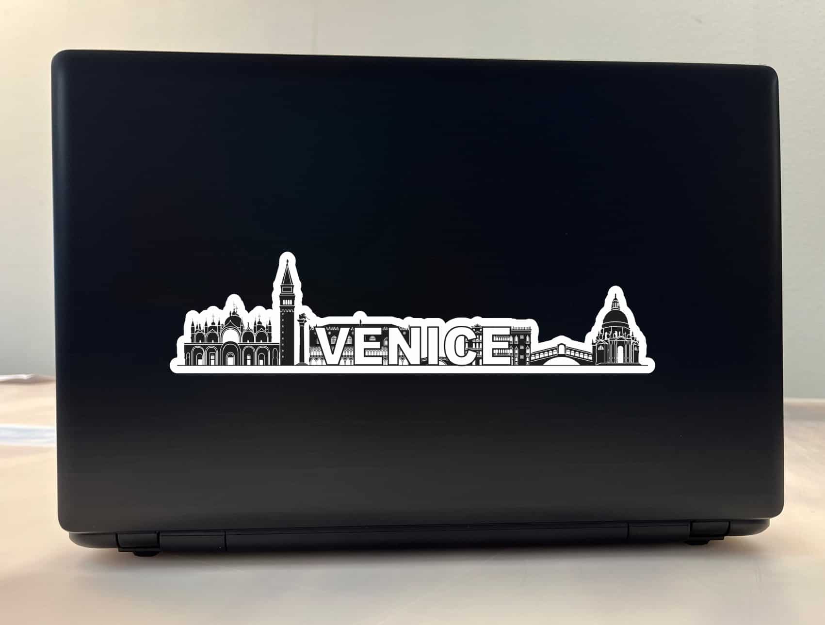 10in x 2.5in Venice Skyline Sticker