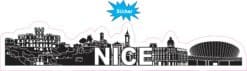 10in x 2in Nice Skyline Sticker