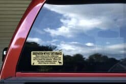 7in x 3in Green Observation Without Disturbance Sticker