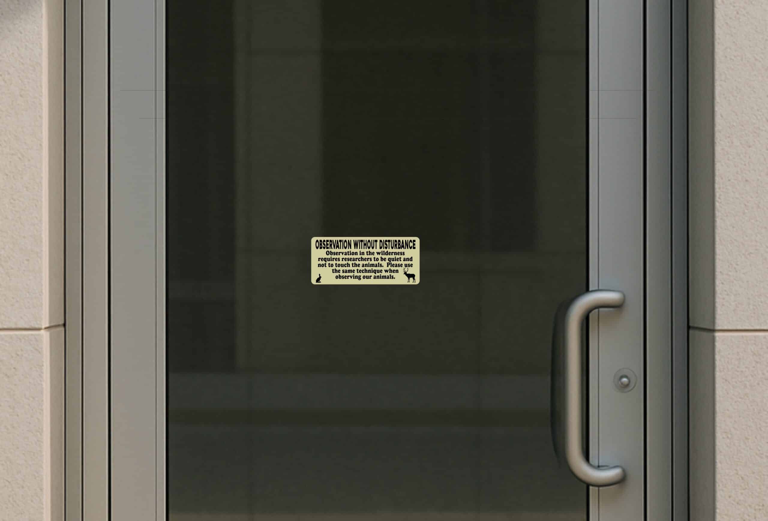 7in x 3in Green Observation Without Disturbance Sticker