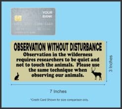 7in x 3in Green Observation Without Disturbance Magnet