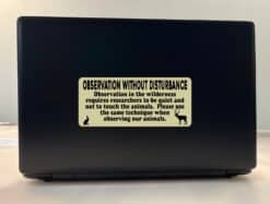 7in x 3in Green Observation Without Disturbance Sticker