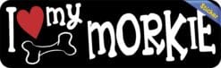 10in x 3in I Love My Morkie Bumper Sticker