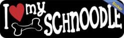 10in x 3in I Love My Schnoodle Bumper Sticker