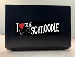 10in x 3in I Love My Schnoodle Bumper Sticker