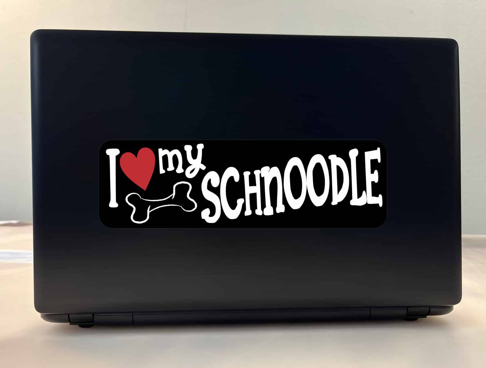 10in x 3in I Love My Schnoodle Bumper Sticker