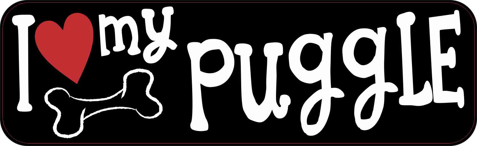 I Love My Puggle Magnet