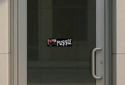 10in x 3in I Love My Puggle Bumper Sticker