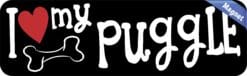 10in x 3in I Love My Puggle Magnet