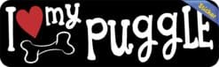 10in x 3in I Love My Puggle Bumper Sticker