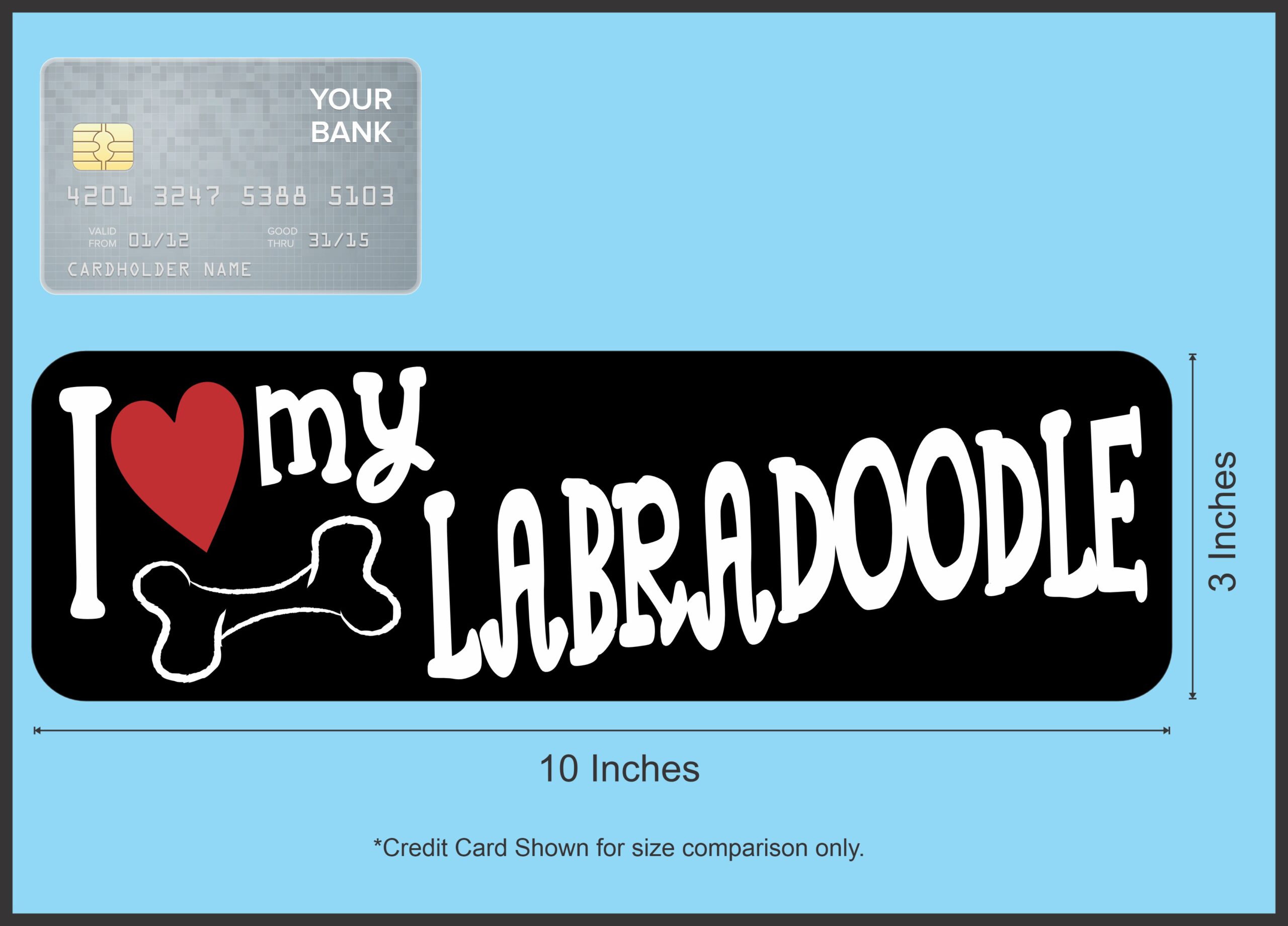 10in x 3in I Love My Labradoodle Magnet